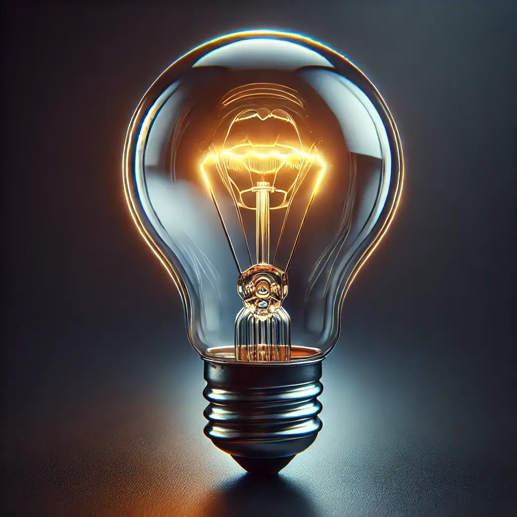 Glödlampa som symboliserar att ha en idé Glödlampa som symboliserar att ha en idé