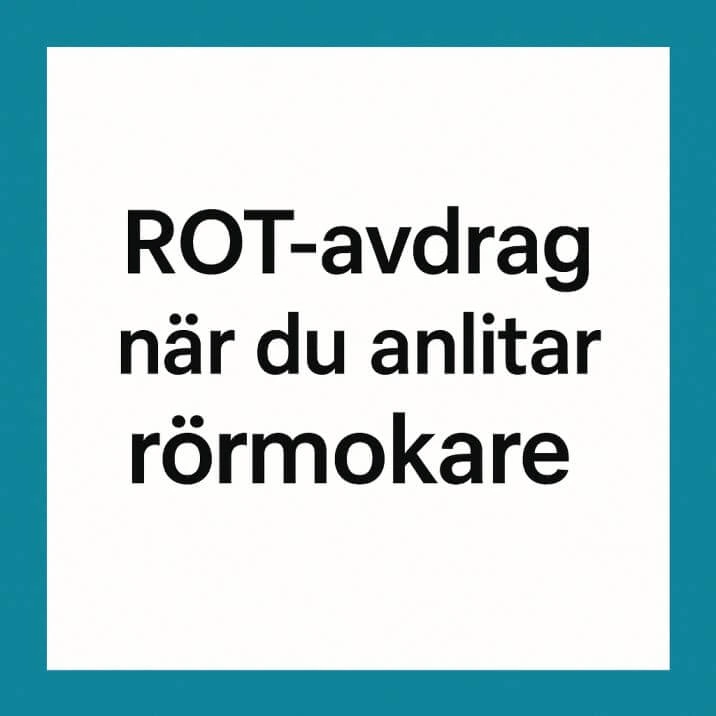 ROT-avdrag när du anlitar römokare